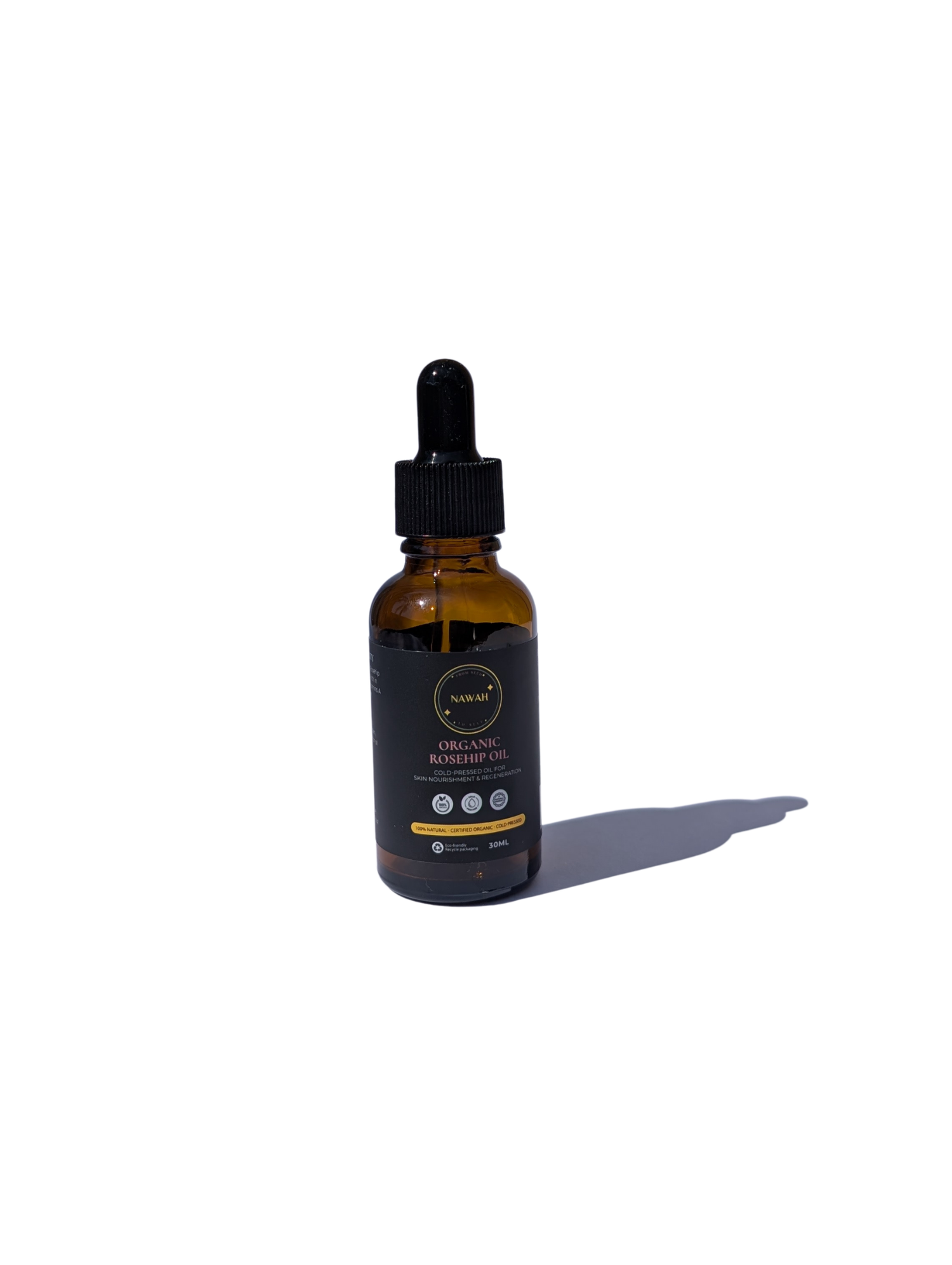 certified organic rosehip oil cold pressed 30ml