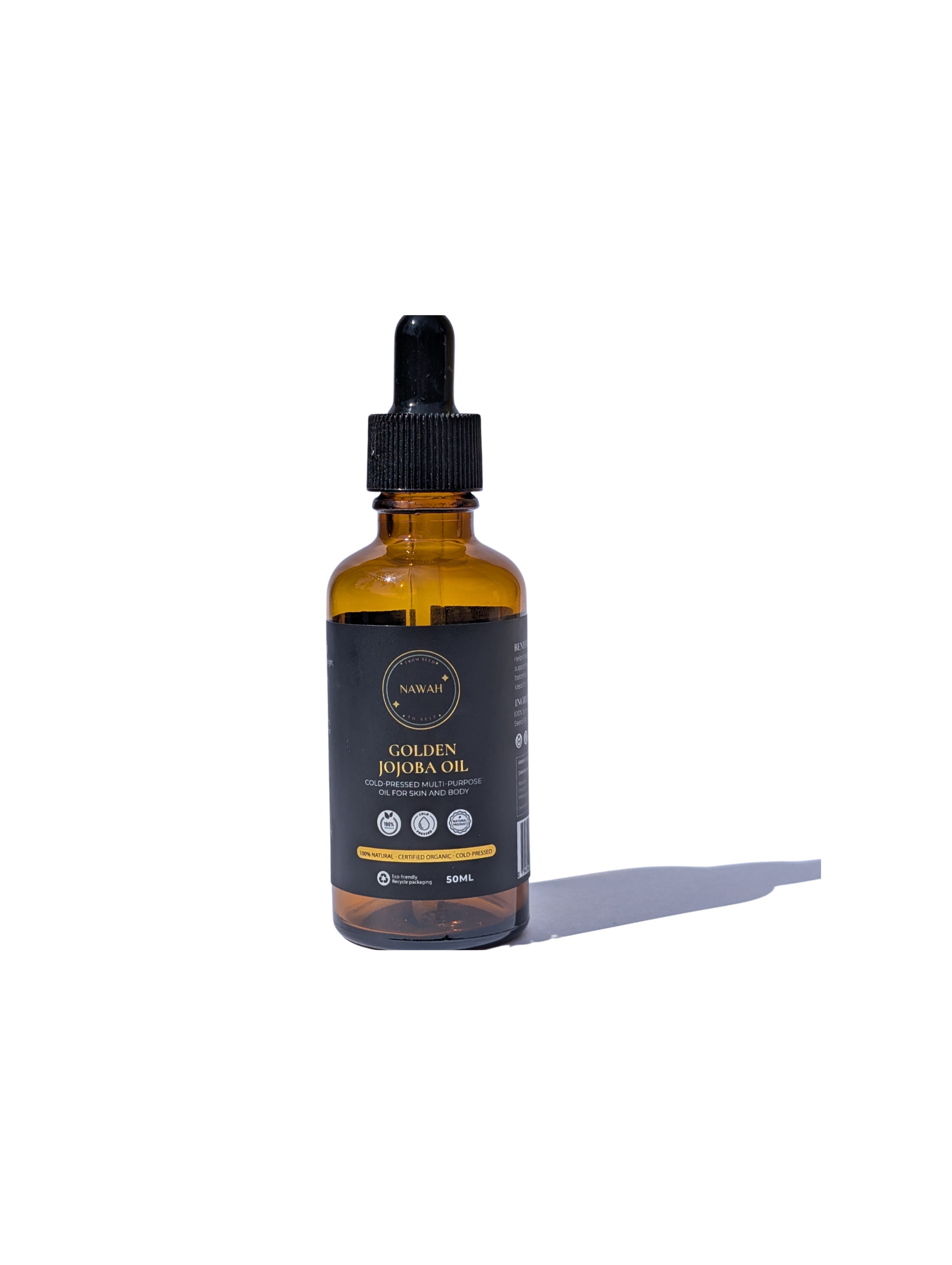 Certified Organic, Cold-Pressed Jojoba Oil - 100% Natural and Pure